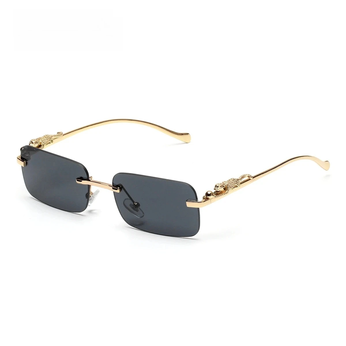 Designer Sunglasses - Rimless Sunglasses UV400 Fashion Square Metal
