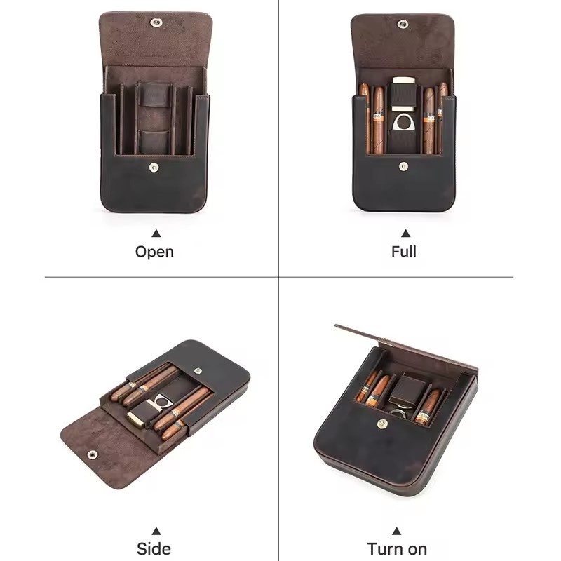 Portable Cigar Case Humidor Bo - Premium Cigar Case review and price