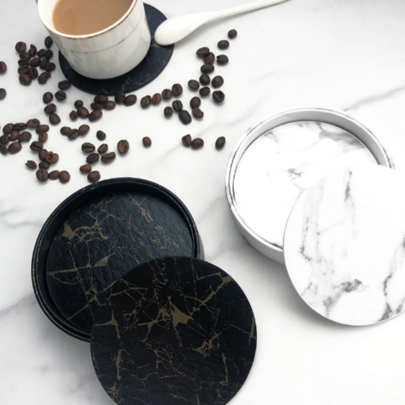6pcsMarble Coaster Artificial  - Marble Coaster Set review and price