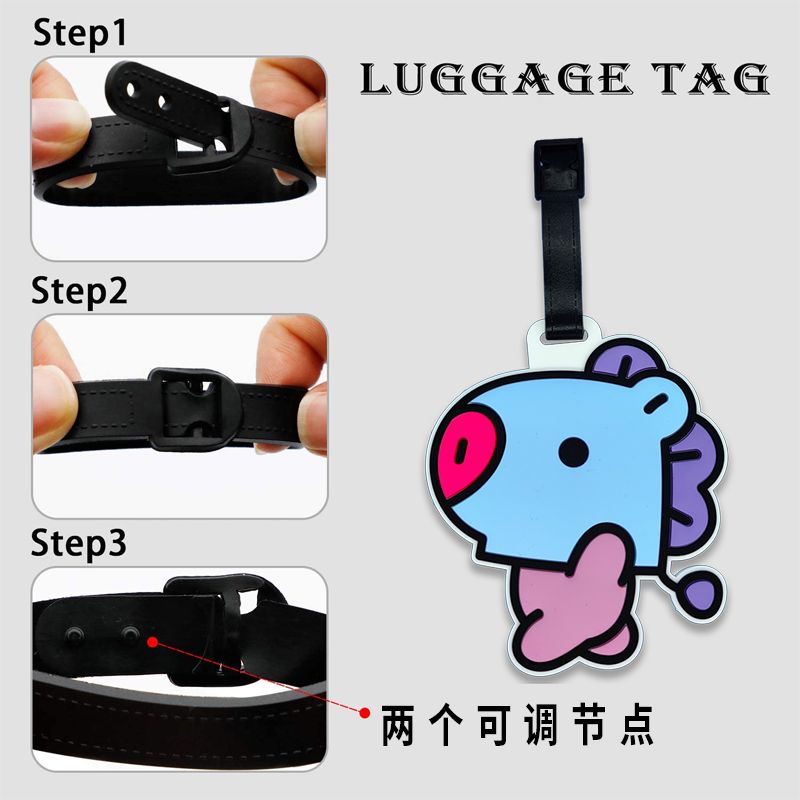 BT21 Cartoon Cute Keychain Kaw - Travel Luggage Set review and price