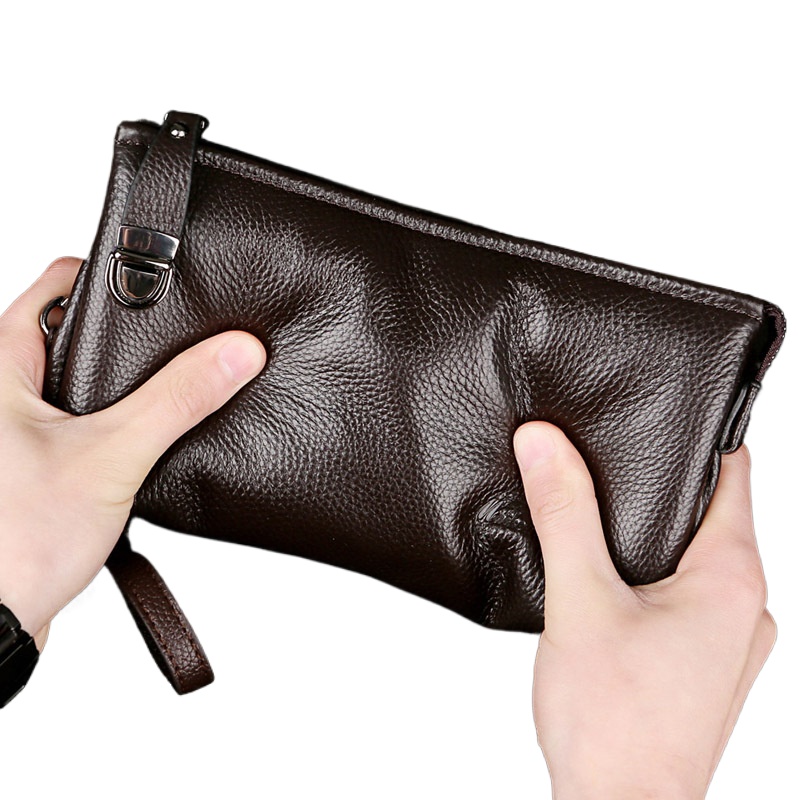 2025 Hand Bag Men Real Cowhide - Leather Wallet Men review and price